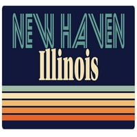 New Haven Illinois frižider magnet retro dizajn