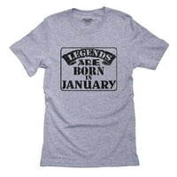 Januarski rođendan - Legende su rođene u siječnju muške sive majice