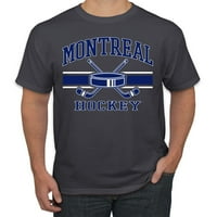 Divlji Bobby Grad Montreal Hokej Fantazija majica navijača Muška majica, ugljen, veliki