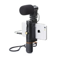 MOVO Smartphone Grip ručka mikrofona sa stereo mikrofom, ručni remen, nosač za montažu i hladnoću za