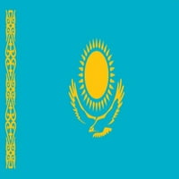 Kućne udobnosti - Zastava Kazahstan - živopisno laminirani plakat za laminirani postera sa svijetlim