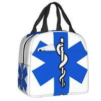 EMT Star of Life izolirane vrećice za ručak Žene Paramedic Doctor Hitna pomoć Potraćava toplotni hladnjak