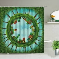 Fairy Dream Forest Tuš zastori vodootporno kupatilo za zavjese od poliesterskih tkanina crtana fantazija zastava za kupanje kućna kućna kućna dekor