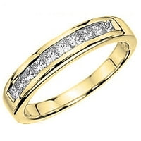DazzlingRock kolekcija 0. Carat 14k bijeli dijamantni vjenčani prsten za vjenčanje CT, žuto zlato, veličine