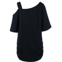 Ženska majica vrhovi kratkih majica ovratnik bluza s rukavima na ramenu skew skew ženska bluza