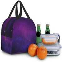 Plava ljubičasta galaksija svemirska vrećica za ručak Kompaktna torba za ponovno punjenje ručak za ručak Bo Kontejner za žene Muškarca