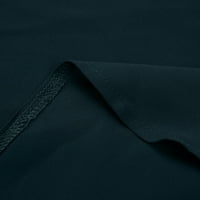 Bluze za žene modni patentni patentni zatvarač V-izrez koji se vraćaju rukav casual čvrsti vrhovi bluza