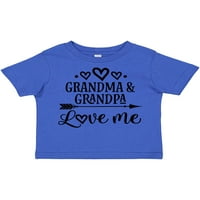 Inktastična baka djed Love Me arrow Poklon mališani dječak ili majica Toddler Girl