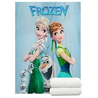 Frozen Elsa Fleece bacaje pokrivač za krevet i kauču, meke nejasne prekrivene veličine bacanja, ugodne pahuljice plišane baca za sve sezone koristeći e