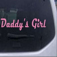 Daddys Girl Car ili kamion prozor za laptop naljepnica za naljepnicu za laptop ružičasta 10in 1,5in