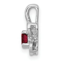 Sterling Silver stvorio crveni rubin privjesak šarm ogrlica za rođenje juli Fini nakit za žene pokloni