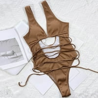 Aufmer ljetna štedna čišćenje kupaćih odijela za žene bikini juniori čvrsti zavoj jednodijelni vodeni push-up jastuk kupaći kostim kupaći odjeću