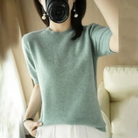 Fule ženski džemper s kratkim rukavima FAU kašmir pletena košulja od pulover Slim