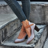 DMQupv Ženske pumpe cipele Jednokrevetne cipele cipele za slobodno vrijeme napete u boji nareza nalik