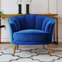 Cosotower modernog baršunastog baršunastog ormarića za slobodno vrijeme za vrijeme stolice za vrijeme tapacirana fotelja stolica za vanjčeve za spavaću sobu za sastanke, plava