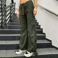 Ženske baggy panthute hlače Teretne hlače nacrtavanje elastičnih niskih struka Hip hop dukserice prevelicirane