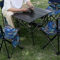 Cleance Sklopivi kamp stol, karbonska čelika obojena čelična cijevna ploča prijenosna kamping stola, lagana preklopna tablica za vanjski piknik vrt kuhanje roštilj
