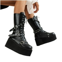 Djevojke Dame klince Mid Calf Boots Jesen Jesenne snijeg čizme Moda Dan zahvalnosti Pješačke cipele