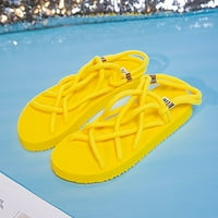 Binmer Dame Ljeto Stan konoplja Konop set Otvorene nožnice sa niskim plažama sandale za žene