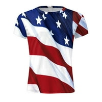 Luiyenes Patriotske majice za žene plus grafički ispisuje majicu za neovisnost