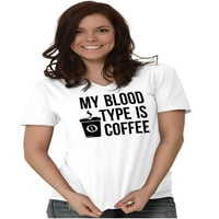 Moja krvna tipa kafe kofein kofeine V-izrez T MUŠKE ŽENE BRISKO BRANDS 2x