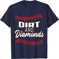 Slatka bejzbol prljavština i dijamanti izgovaraju pokloni za žene djevojke majica
