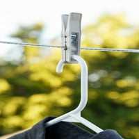 Bijela plastična teška za pranje rublja isječci sa mehanizmom za prstom, set odjeće za sušenje zraka + crna plastična kutija