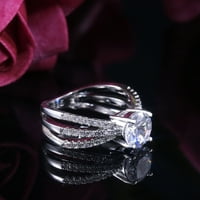 Huachen personalizirani i kreativni troslojni mikro umetnuti zircon prsten ženski prsten 8