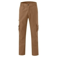 Teretne pantalone za muškarce Sav sezona Fit Pant Casual Solid Color Pocket pantalona modne kombinezone