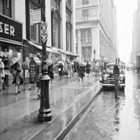 New York City, Street Scena na kišnom danu Poster Print