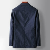 Entyinea Muška svečana bležana jakna Ležerne tanke fit formalno jednim gumb odijelo Blazer kaput jakna 3xl siva