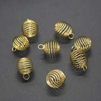 Vintage ogrlice pozlaćeni kristalni kavezi Spiralni kavezi za perle Privjesci Čarski držači Ogrlice
