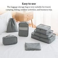 Thintont set pakiranje kockice Travel torba Netkana tkanina prtljaga Portable Vanjske kampiranje cipele s prekrivač