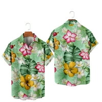Ljetni crtani crtić cvjetni havajski maštanski ljetni crtani majica Slim majica za uniseks