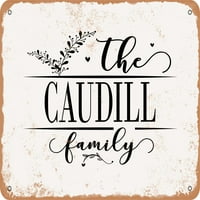 Metalni znak - porodica Caudill - Vintage Rusty izgled