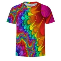 Muške ljetne košulje Muške smiješne 3D boje digitalni tiskani kratkih rukava modna majica bluza tie