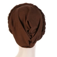Chaolei ženska velika elastična puna boja komforna ravna šešir jednostruka biserna pletenica za pokretanje