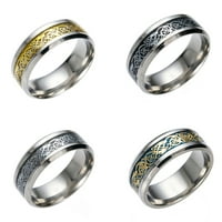 Juhai Moderan muškarci Titanijum čelični glatko površinski vjenčani prsten prsten nakit poklon