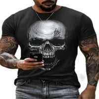 Groanlook muškarci Baggy kratki rukav Basic TEE 3D majica za pulover mišića