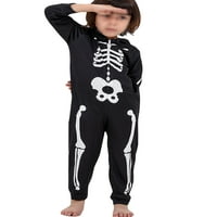 Prednjeg swalk-a Djeca Ležerna kostur Ispiši jedan pidžama sa kapuljačom sa kapuljačom Podesila porodica