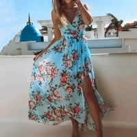 Outfmvch boho ljetna haljina Plaža Nova boemska V-izrez struka i ljuljaška plaža banket haljina casual