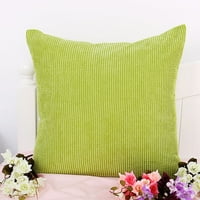Piccocasa Corduroy Solid Square Corn Striped bacač jastuk, svijetlo zelena, 20 x20