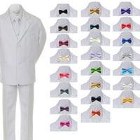 Dječaci djeca djeca formalno vjenčanje bijeli tuxedo odijela prsluk setovi luk kravate sz s-7