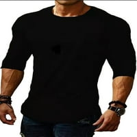 Sanviglor muške vrhove kraljevske majice Majica sa čvrstim bojama Slim Fit bluza Dnevno nosite osnovni