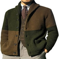 Bomotoo muški ležerni džemperi sa džepovima jednokratno odijelo sa jednom grudom zimske pletene dugih