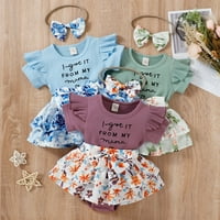 Zukuco novorođenče od novorođenčadi za djecu za djecu Romper Tutu haljina cvjetni proljetni ljetni odjeća