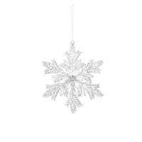 Wiueurty Winter Garland sa tajmerom Snowflake Novi ukrasi ukrasi Božićni akrilni prozirni widget Božićni
