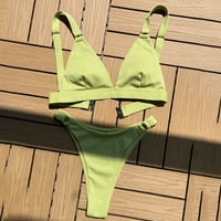 U Ženama Soild Print Bikinis Kupaći kupaći kostim Bikini set dva kupaća kostimi za kupanje na plaži