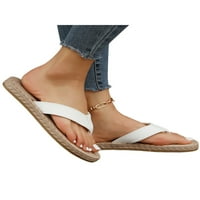 Ženske sandale Ljeto Thong Sandal klizanje na flip-flops Dame Modni papuče Žene Plaže Casual Cipes White