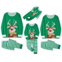 Porodica Inevenn Usklađivanje božićne pidžame Postavite Holiday Xmas Jeleer Slobodni odjeća PJS set